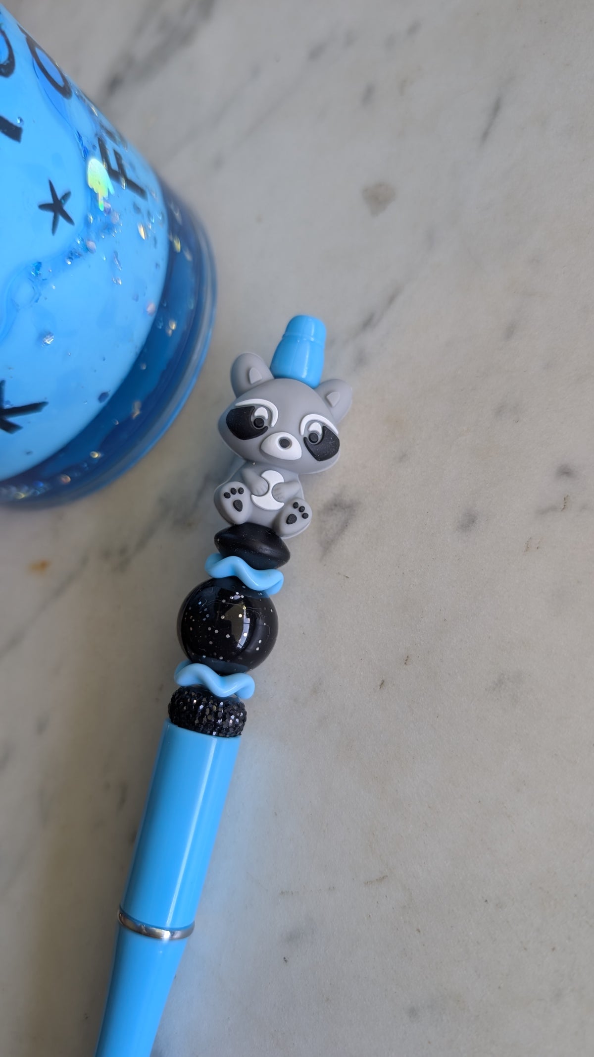 Feral AF stainless steel 20 oz tumbler with straw, straw topper & beaded pen!